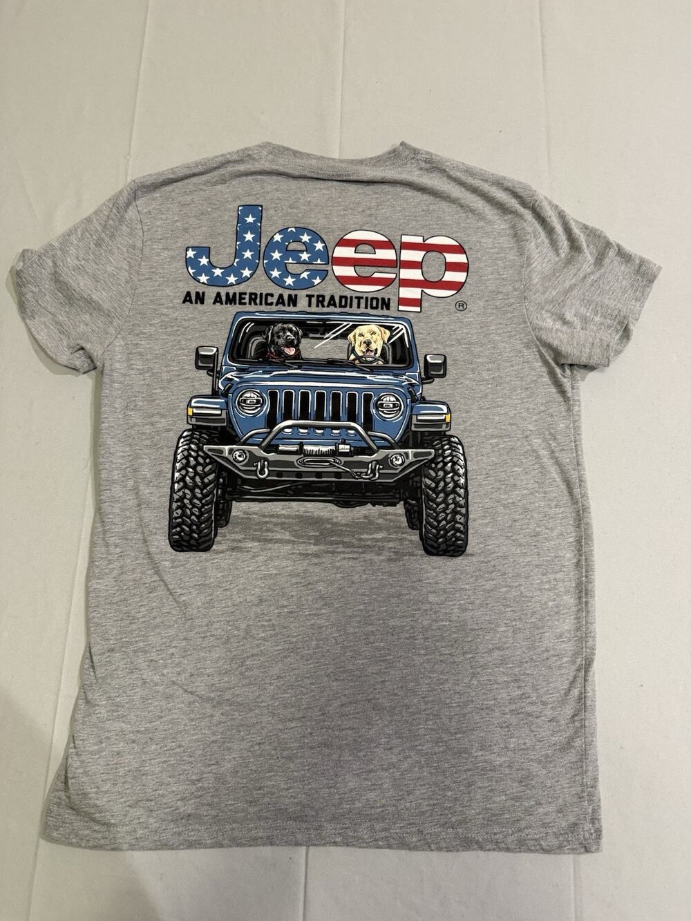 Jeep Gray Short Sleeve Crewneck Shirt Mens M